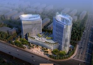 二十个高档中高层酒店建筑设计SU(草图大师)精致模型
