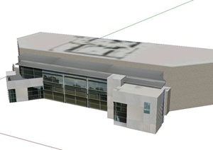 某兽医院建筑设计SU(草图大师)模型