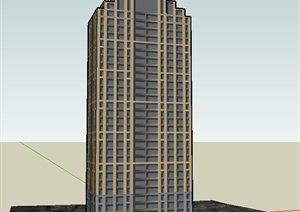 某高层商住建筑设计SU(草图大师)模型素材