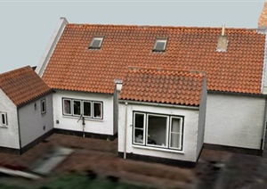 某欧式双层乡村住宅建筑设计SU(草图大师)模型