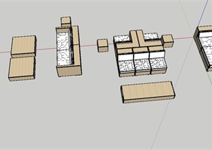 多套沙发和床设计SU(草图大师)模型