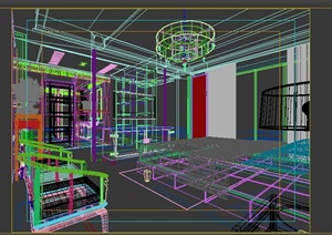 某室内中式卧室空间设计3DMAX模型