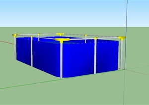 某室内盛水容器设计SU(草图大师)模型