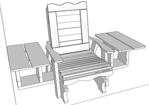 某多功能靠椅设计SU(草图大师)模型