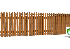 某现代木头农村栅栏设计SU(草图大师)模型