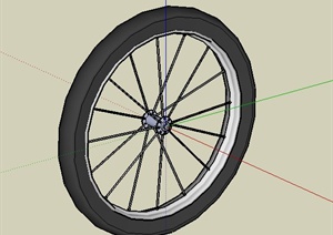 一个自行车轮子SU(草图大师)模型
