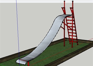 园林景观滑梯设计SU(草图大师)模型