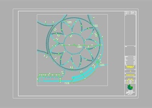 某圆形广场铺装设计CAD图纸