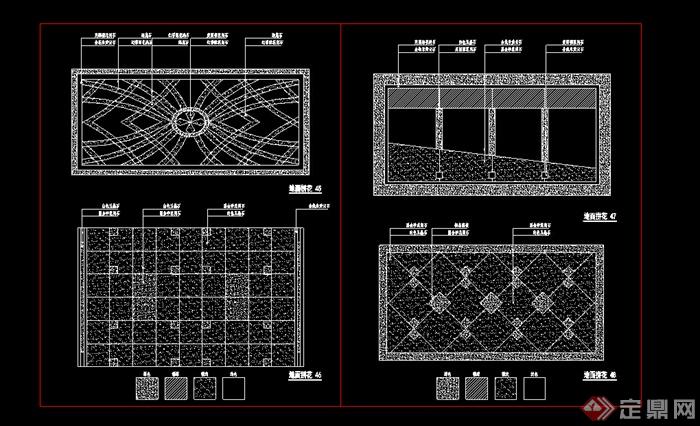 某个园林室外地面铺装拼花设计 CAD图纸 (1)