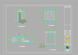 某室外园林园桥施工图CAD图纸
