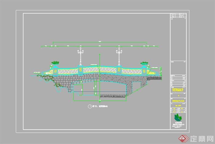 某室外园林园桥施工图CAD图纸(2)