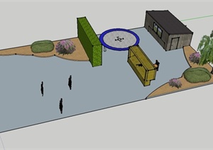 某休息庭院花园景观设计SU(草图大师)模型