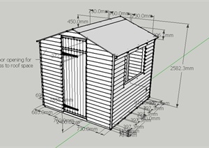 一间小木屋建筑设计SU(草图大师)模型