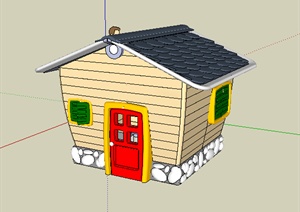 某微小型居住房设计SU(草图大师)模型