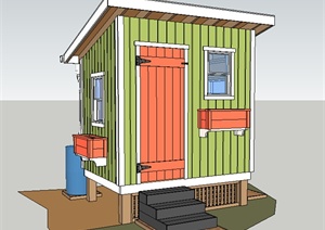 某小型简单居住房设计SU(草图大师)模型