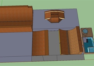 某滑板场地设施设计SU(草图大师)模型