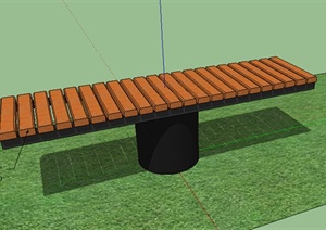 某园林室外坐凳设计SU(草图大师)模型