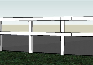 某室外栏杆设计SU(草图大师)模型素材