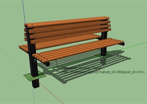 某室外木质座椅设计SU(草图大师)模型