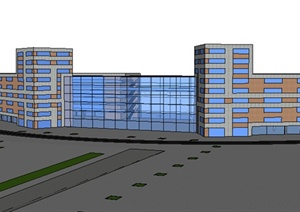 某高层商业建筑楼设计SU(草图大师)模型素材