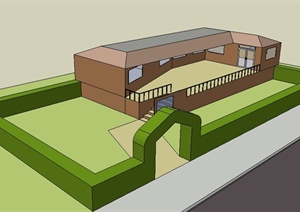 某地住宅居住建筑整体设计SU(草图大师)模型