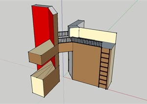 某建筑阁楼构件设计SU(草图大师)模型