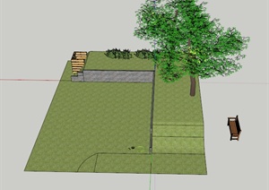 某公园一部分景观设计SU(草图大师)模型