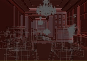 某现代住宅空间客厅、餐厅装修设计3DMAX模型