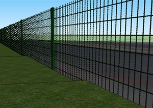园林防护栏设计SU(草图大师)模型