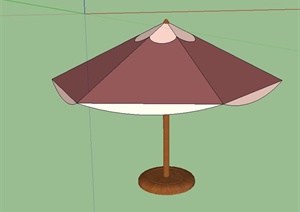 一把太阳伞设计SU(草图大师)模型
