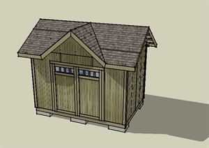 某花园小木屋建筑设计SU(草图大师)模型