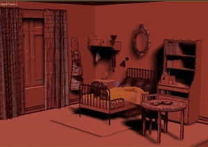 某现代儿童卧室空间装修设计3DMAX模型