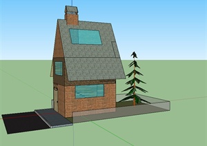 某室外居住房设计SU(草图大师)模型