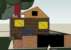 某地室外居住房设计SU(草图大师)模型