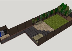 某花园庭院景观设计SU(草图大师)模型1