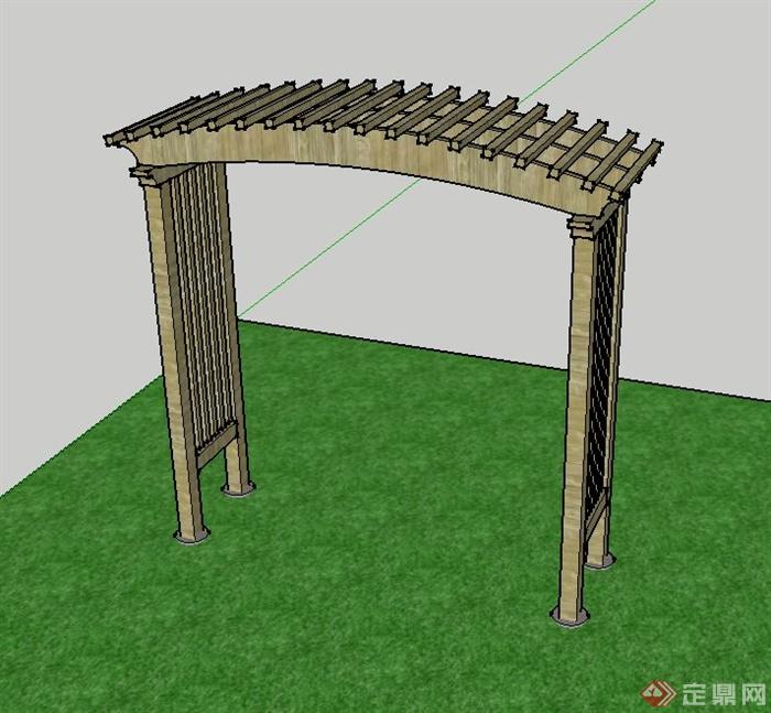 某花园门廊景观设计SU模型(1)