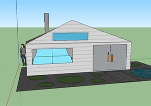 某个小型居住房设计SU(草图大师)模型素材