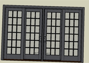 某室内建筑门设计SU(草图大师)模型素材