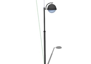 某现代单个灯泡的路灯设计SU(草图大师)模型