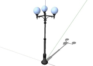 一盏路灯景观设计SU(草图大师)模型