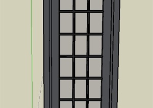 一扇副窗设计SU(草图大师)模型