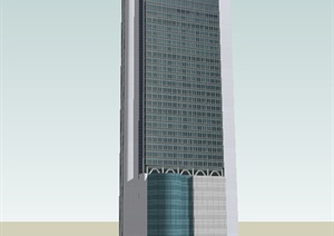 某室外超高层商业大厦设计SU(草图大师)模型