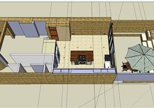 某室内住宅空间设计SU(草图大师)模型参考