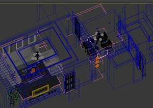 某室内居住空间客厅3DMAX模型参考