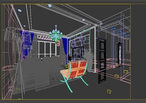 某室外居住客厅装饰设计3DMAX模型素材