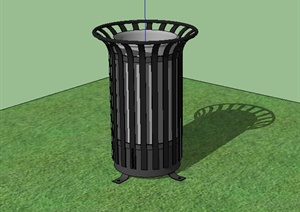 某个室外垃圾桶设计SU(草图大师)模型素材