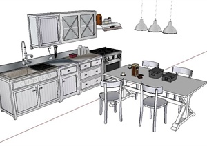 某现代室内厨卫设施用品设计SU(草图大师)模型