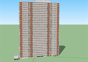 某室外高层居住楼设计SU(草图大师)模型