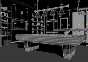 某现代风格台球室、休息室室内设计3DMAX模型