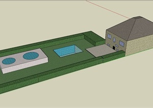 某欧式住宅建筑景观设计SU(草图大师)模型